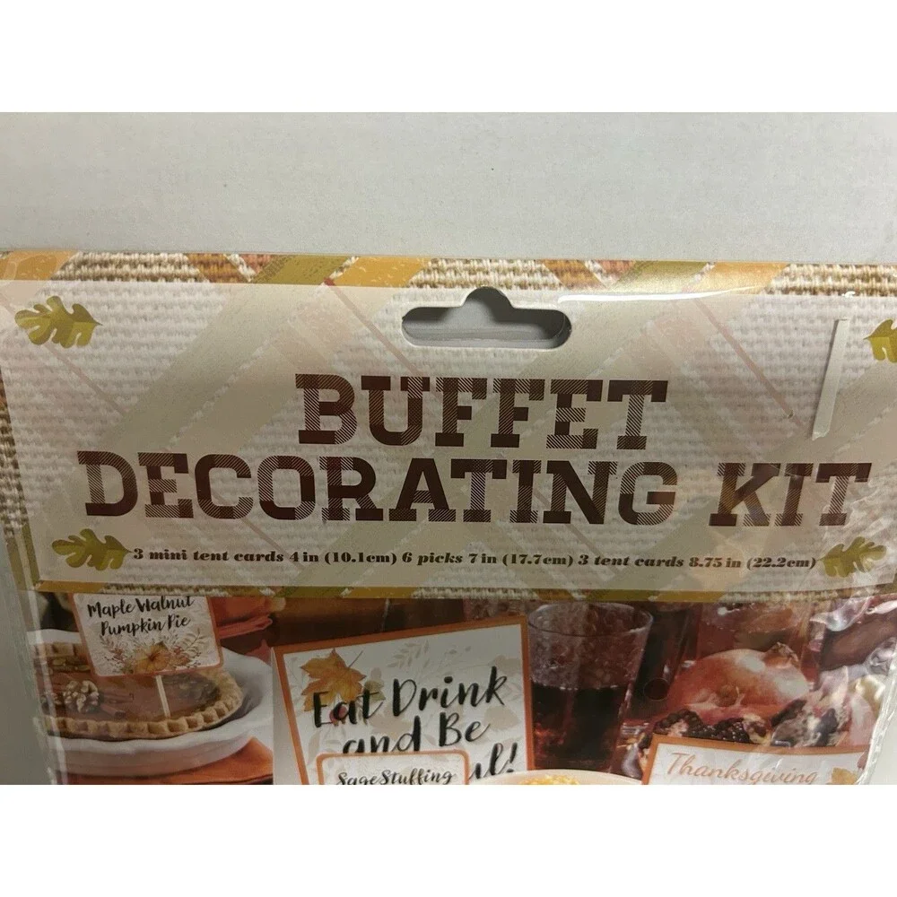 Thanksgiving Table Buffet Decorating Kit and Straws with Attachments